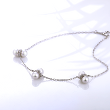 画像をギャラリービューアに読み込む, K18アコヤ本真珠&ダイヤモンドブレスレット(4.0㎜)