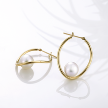 画像をギャラリービューアに読み込む, K18アコヤ本真珠ピアス(8.5㎜)