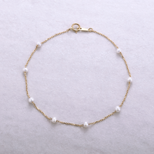 画像をギャラリービューアに読み込む, K18淡水パールブレスレット(3.0㎜)