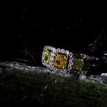 画像をギャラリービューアに読み込む, PT900ファンシーカラーダイヤモンドリング ¥1,815,000