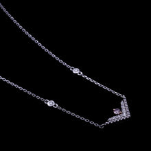 画像をギャラリービューアに読み込む, PT900/K18ピンクダイヤモンドペンダントネックレス¥190,000