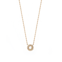 画像をギャラリービューアに読み込む, K18ローズカットダイヤモンドプチネックレス