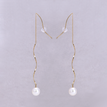 画像をギャラリービューアに読み込む, K18アコヤ本真珠ピアス(8.0㎜)