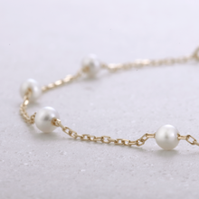 画像をギャラリービューアに読み込む, K18淡水パールブレスレット(3.0㎜)