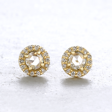 画像をギャラリービューアに読み込む, K18ローズカットダイヤモンドピアス