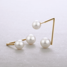 画像をギャラリービューアに読み込む, K18アコヤ本真珠ピアス(7.5㎜~8.0㎜)