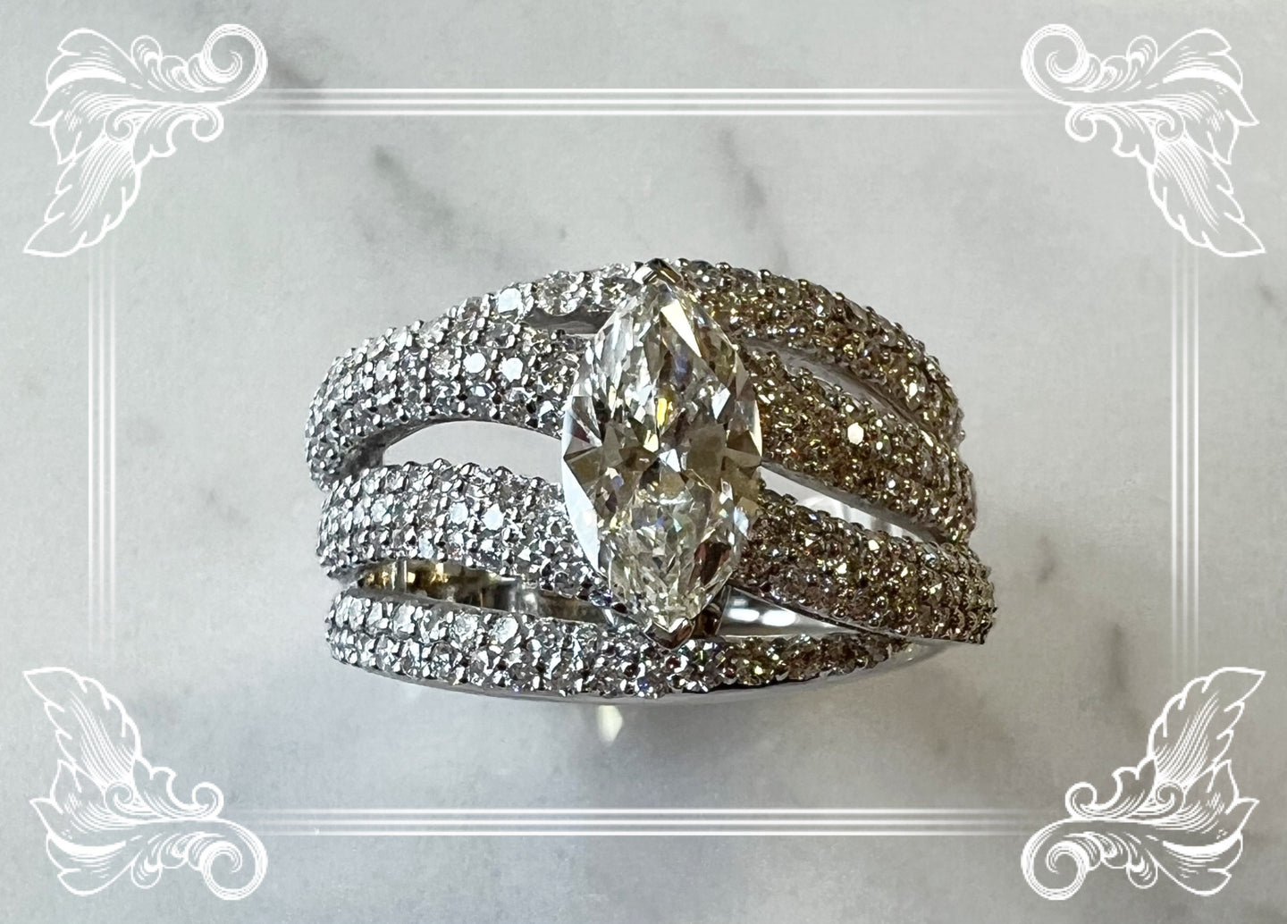 マーキースダイヤモンドリング　1.024ct / 1.17ct　【限定１点】